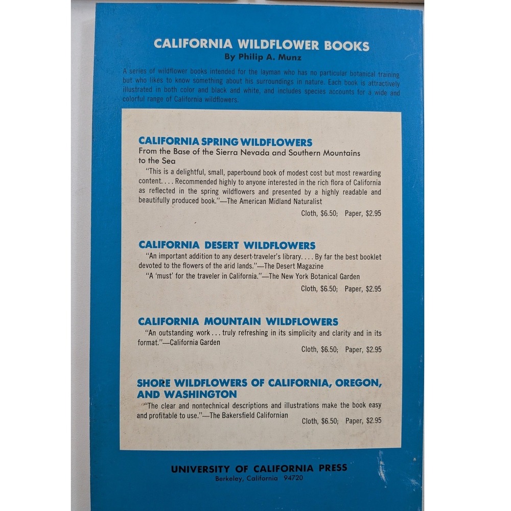 Philip A Munz California Wildflower Books Set Desert Mountain Spring 3 Volumes - Picture 3 of 8